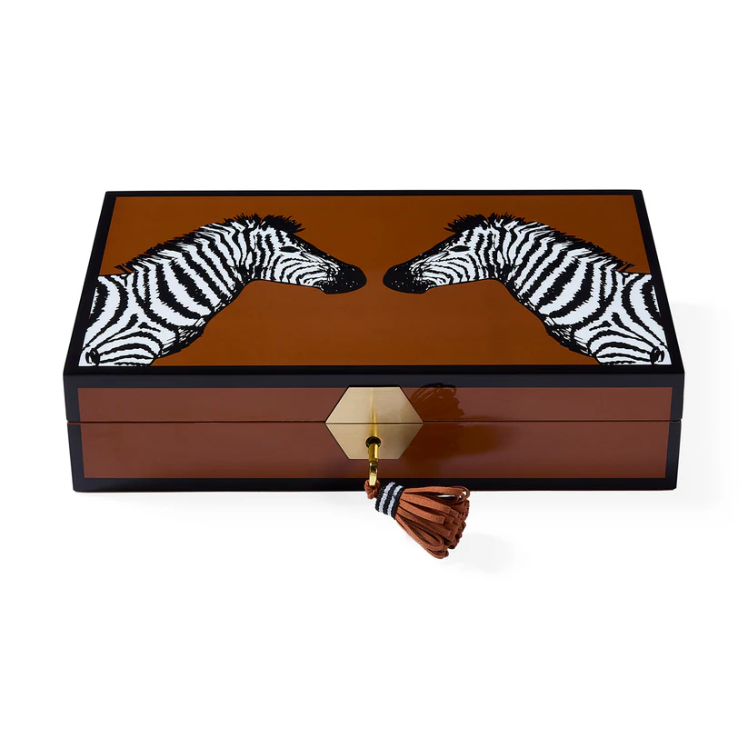 Serengeti Lack-Schmuckbox Zebra